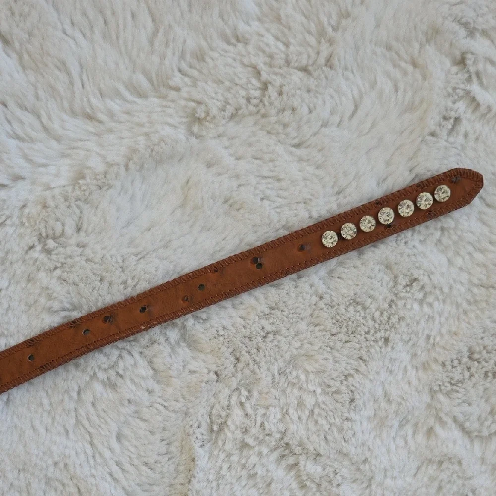 Shyanne Girls Ostrish Leather Rhinestone Belt